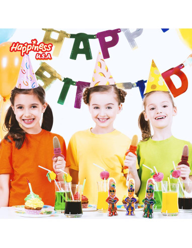 Caramelos Ácidos Happiness USA Sr. Squeezy Pop 12 Piezas