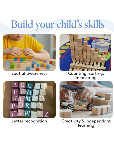 Cubos de Madera DIY 1.9 cm - Paquete de 100 Bloques Woodpeckers