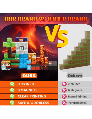 Bloques Magnéticos de Dinosaurio BENOKER 100 Piezas Juguete STEM