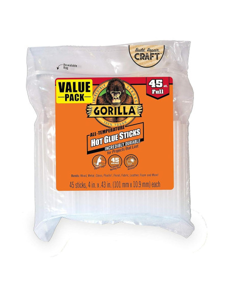 Barras de Pegamento Caliente Gorilla 10.16 cm - 45 Unidades