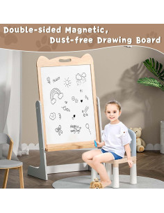 Caballete de Madera Doble Cara Adena Montessori Ajustable 94cm 2