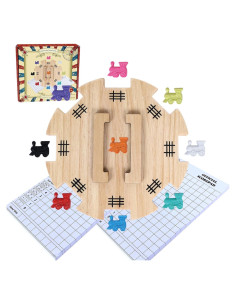 Juego de Accesorios para Dominó Mexicano Gothink - Eje de Madera y 9 Marcadores