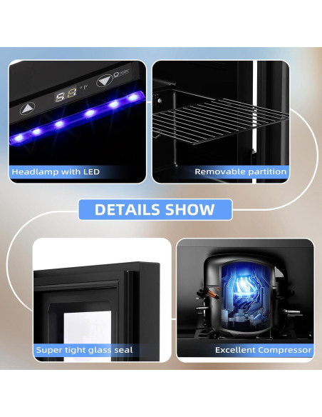 Refrigerador de Vino Encimera Antarctic Star 0.017 m 4 Botellas