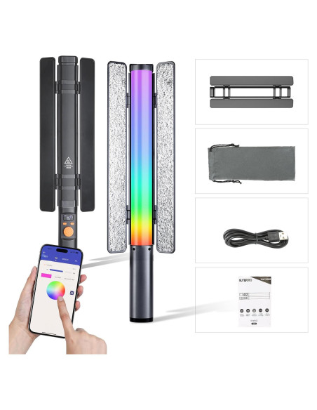 Varita de Luz LED RGB RONKOEN 2800K-10000K Control Remoto