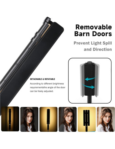 Varita de Luz LED RGB RONKOEN 2800K-10000K Control Remoto