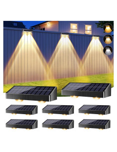 Luces Solares Brizled para Cercas IP65, 8 Piezas, 250 Lúmenes