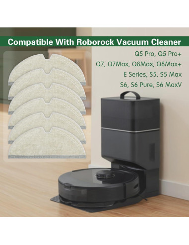 Paños de Microfibra Reutilizables VIEWALL para Roborock E/Q/S Series