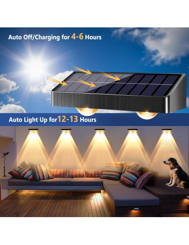 Luces Solares Brizled para Cercas IP65, 8 Piezas, 250 Lúmenes