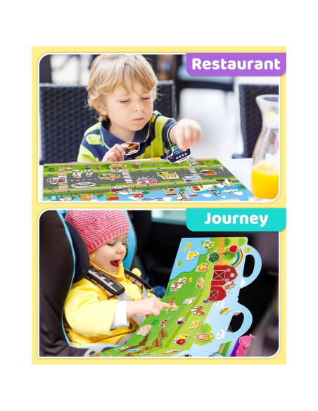 Libros de Pegatinas Reutilizables Benresive 3 Temas para Niños Libros de Pegatinas Reutilizables Benresive 3 Temas para Niños