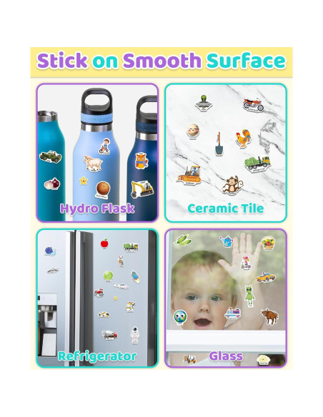 Libros de Pegatinas Reutilizables Benresive 3 Temas para Niños Libros de Pegatinas Reutilizables Benresive 3 Temas para Niños