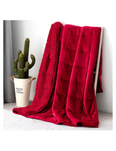 Manta con peso Topblan 6.8kg Sherpa Burdeos 152x203 cm