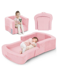 Cama de Viaje Plegable Whiffee Rosa para Niños Pequeños 118x60cm