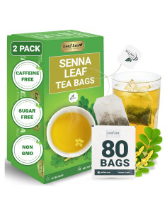 Té de Hoja de Senna LeafLea - 80 Bolsitas Laxante Natural