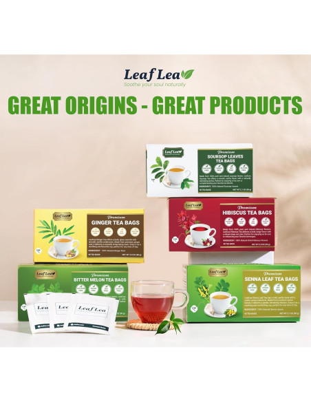 Té de Hoja de Senna LeafLea - 80 Bolsitas Laxante Natural