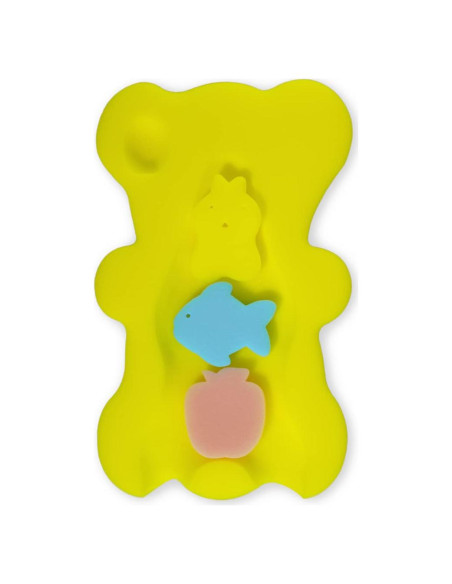 Esponja de Baño Suave HALLO para Bebés Antideslizante Amarillo