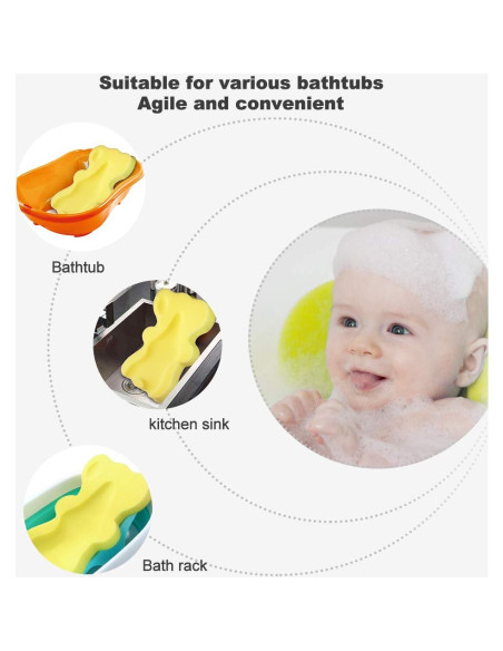 Esponja de Baño Suave HALLO para Bebés Antideslizante Amarillo