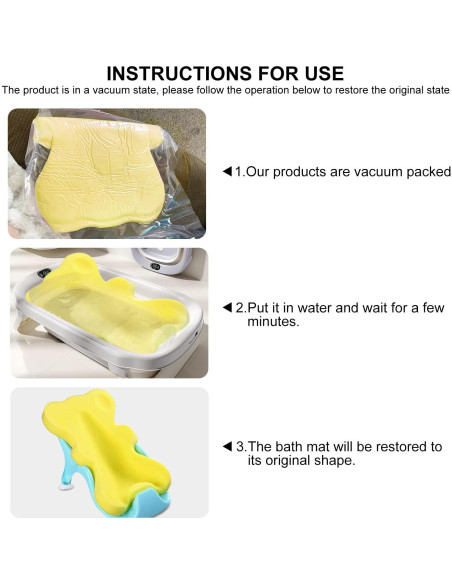 Esponja de Baño Suave HALLO para Bebés Antideslizante Amarillo