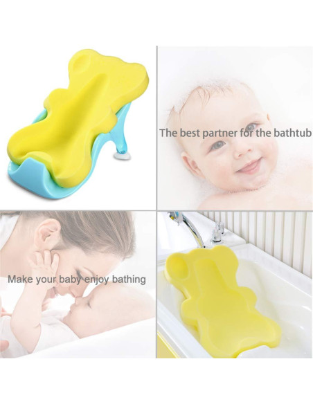 Esponja de Baño Suave HALLO para Bebés Antideslizante Amarillo