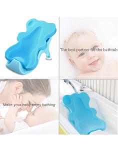 Esponja de Baño Antideslizante para Bebés Azul 49x30cm 2