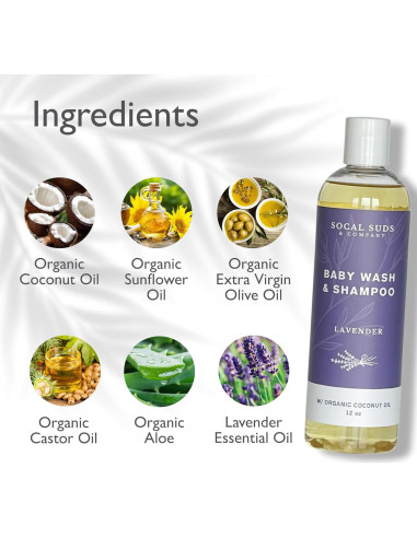 Champú y Gel de Baño para Bebés SoCal Suds 354ml Lavanda