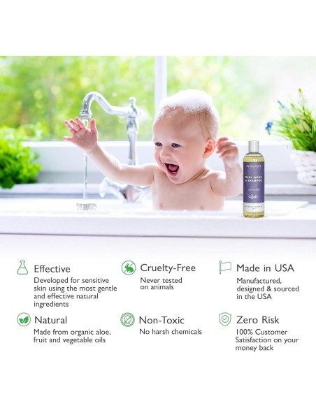 Champú y Gel de Baño para Bebés SoCal Suds 354ml Lavanda