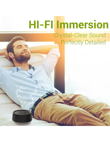 Máquina de Sonido Blanco BGOVERSS con 26 Sonidos y Luz Nocturna