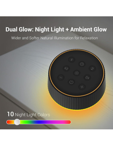 Máquina de Sonido Blanco BGOVERSS con 26 Sonidos y Luz Nocturna