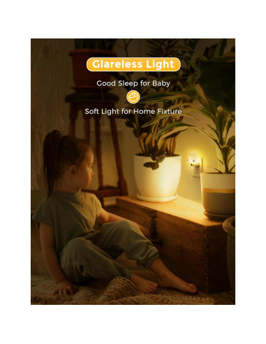 Luz Nocturna 3D Oso LOHAS LED para Niños, RGB y Blanco 3000K