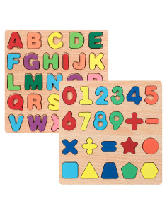 Rompecabezas de Madera Winbar 3 en 1 para Niños 18 meses a 12 años