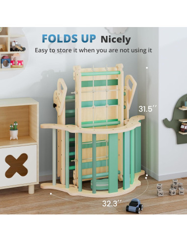 Conjunto de Escalada Montessori BlueWood 10 en 1 - Bosque Esmeralda