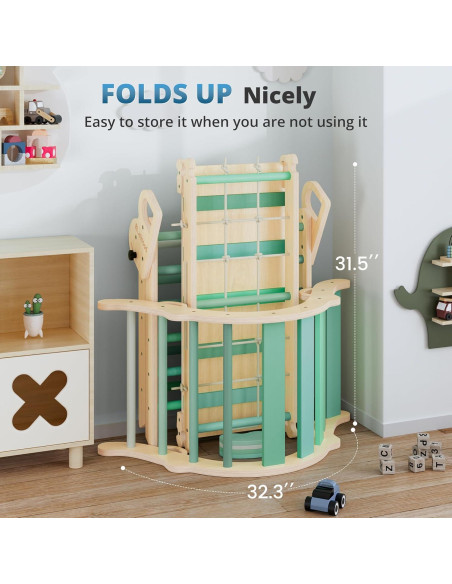 Conjunto de Escalada Montessori BlueWood 10 en 1 - Bosque Esmeralda