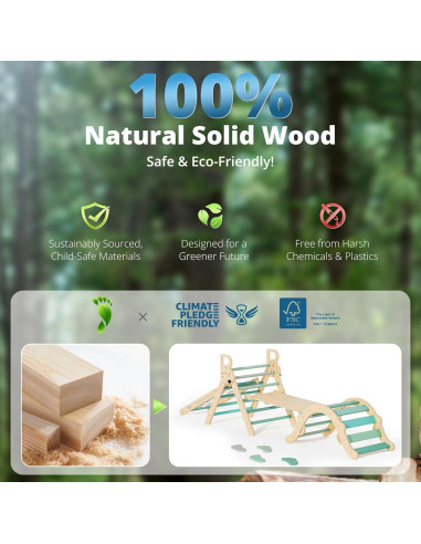 Conjunto de Escalada Montessori BlueWood 10 en 1 - Bosque Esmeralda