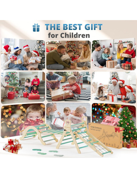 Conjunto de Escalada Montessori BlueWood 10 en 1 - Bosque Esmeralda