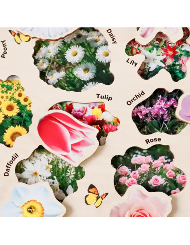 Rompecabezas de Madera QUOKKA - Set de 3 Juguetes Montessori para Niños 1-5 Años