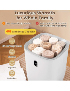 Calentador de Toallas Giantex 40L con Temporizador y Apagado Automático 2