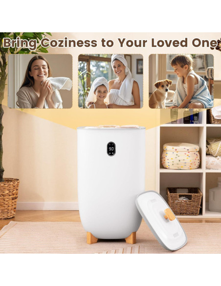 Calentador de Toallas Giantex 40L con Temporizador y Apagado Automático