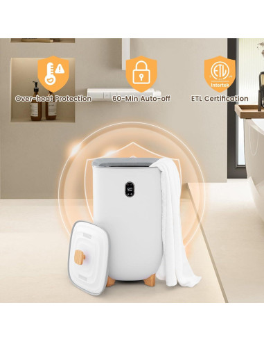 Calentador de Toallas Giantex 40L con Temporizador y Apagado Automático