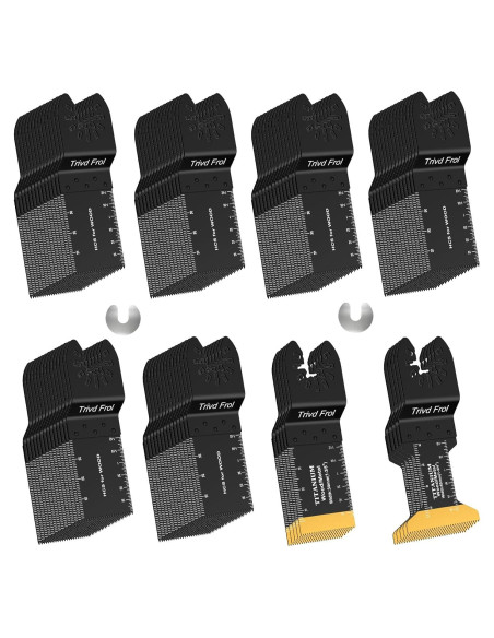 100 Cuchillas de Sierra Oscilante Titanio TrivdPro para Madera Metal