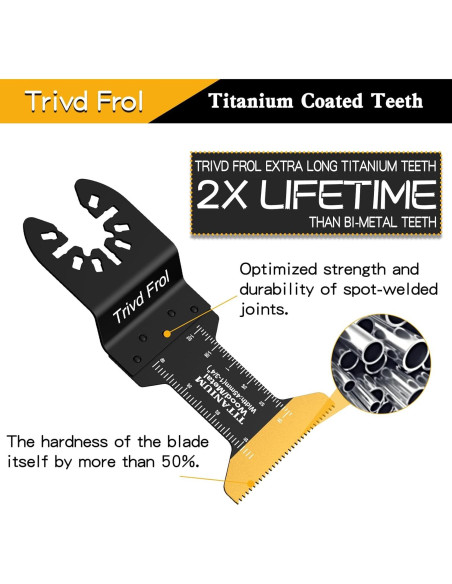 100 Cuchillas de Sierra Oscilante Titanio TrivdPro para Madera Metal