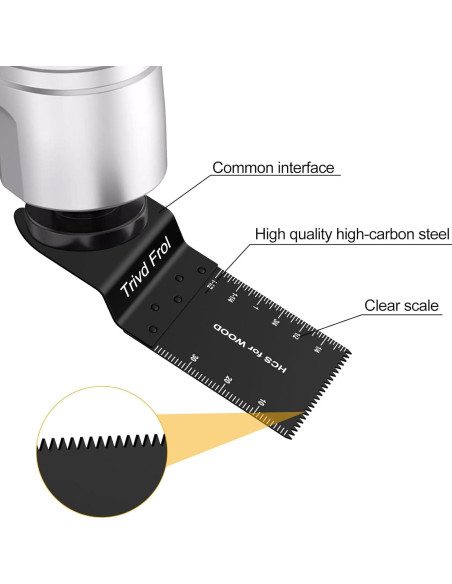 100 Cuchillas de Sierra Oscilante Titanio TrivdPro para Madera Metal