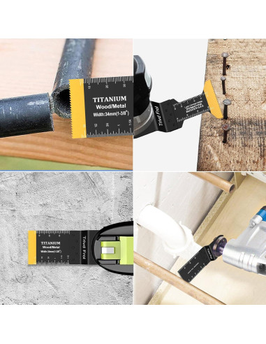 100 Cuchillas de Sierra Oscilante Titanio TrivdPro para Madera Metal