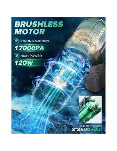 Aspiradora de Mano Saker HL133 Inalámbrica 17000PA Verde 2