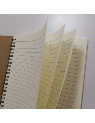 Cuaderno Espiral YUREE B5 Cubierta Dura Kraft 70 Hojas