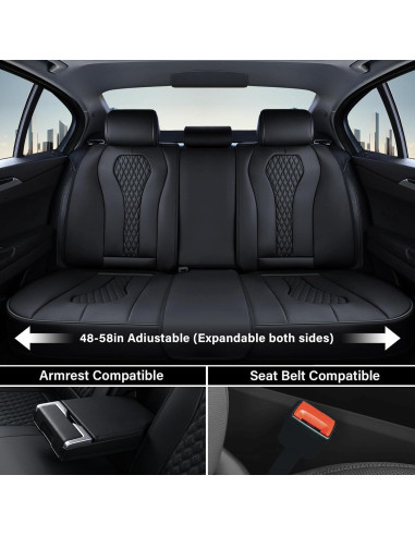 Cubiertas de Asientos Coverado SCU018 Juego Completo Negro