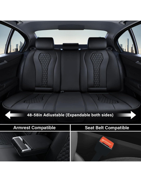 Cubiertas de Asientos Coverado SCU018 Juego Completo Negro