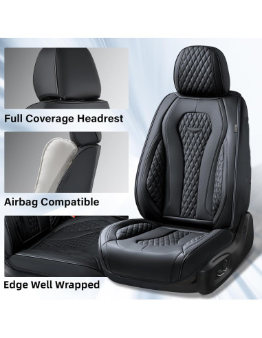 Cubiertas de Asientos Coverado SCU018 Juego Completo Negro