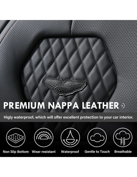 Cubiertas de Asientos Coverado SCU018 Juego Completo Negro