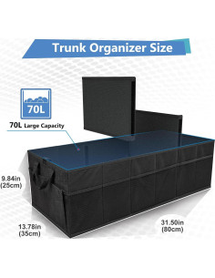 Organizador de Maletero MIU COLOR 70L Plegable Negro II 2