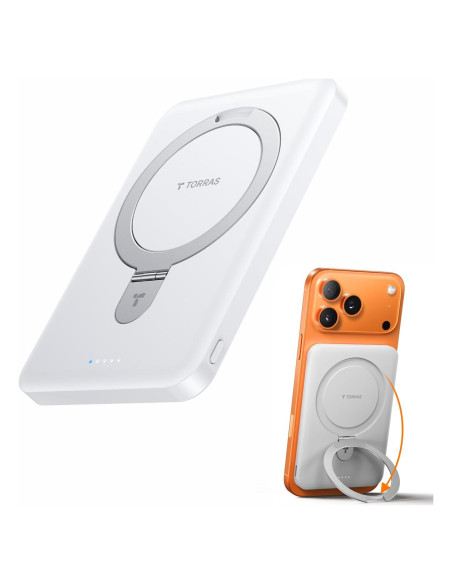Cargador Portátil Magnético TORRAS EasyGo 5000mAh Blanco
