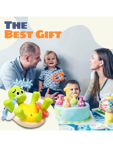 Juguete de Baño Tortuga Recargable Sizobi con 5 Anillos